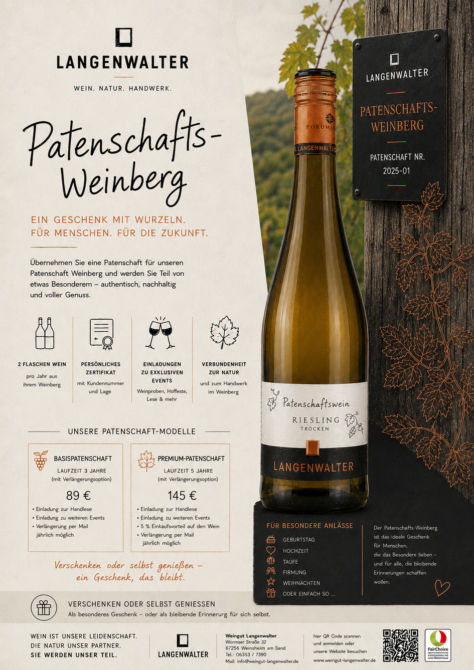 Info-Flyer zum Patenschafts-Weinberg